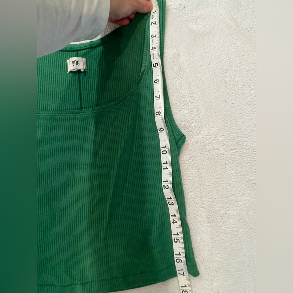 BDG Ribbed Green Tank Top - Picture 4 of 4